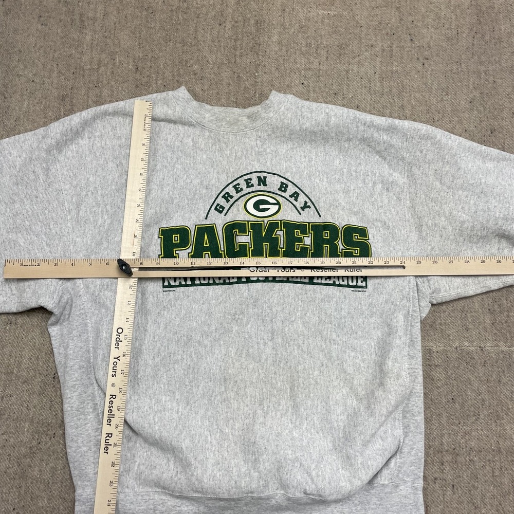 vintage Green Bay Packers sweatshirt mens 2xl gray 1990s NFL LeeSports - Picture 6 of 9